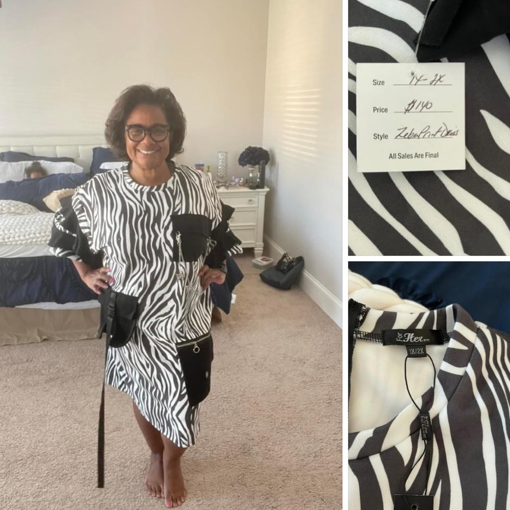 Zebra Dress size 1x